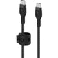 Belkin BOOST↑CHARGE flettet USB-C til USB-C-kabel 2 m – 60 W, hvit og USB-IF-sertifisert