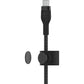 Belkin BOOST↑CHARGE flettet USB-C til USB-C-kabel 2 m – 60 W, hvit og USB-IF-sertifisert
