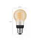 Philips Hue White Ambiance Filament A60 E27 smart LED-pære – 550 lm, Bluetooth og Zigbee