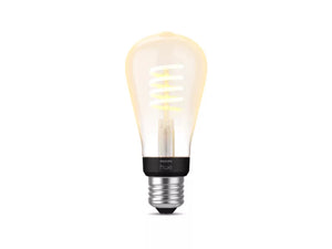Philips Hue White Ambiance Filament ST64 E27 smart LED-pære – Edison, 550 lm, Bluetooth og Zigbee