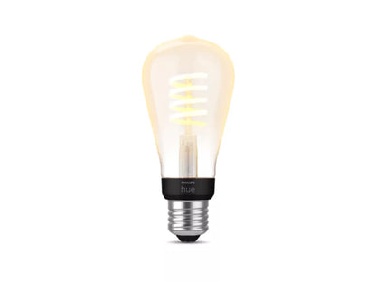 Philips Hue White Ambiance Filament ST64 E27 smart LED-pære – Edison, 550 lm, Bluetooth og Zigbee