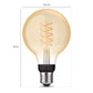 Philips Hue White Ambiance Filament G93 E27 smart LED-pære – Globe, 550 lm, Bluetooth og Zigbee