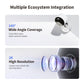 Aqara Camera G100 Select smartkamera – 2K, IP65, Wi-Fi 6, HomeKit Secure Video, svart og hvit