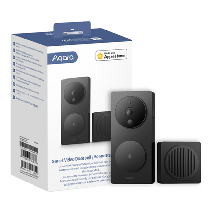 Aqara Smart Video Doorbell G4 smart videoringeklokke – HomeKit Secure Video, 1080p, lokal AI og chime