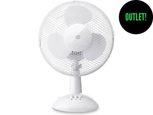 OUTLET - ON Table Fan 10 bordvifte – kompakt 27 cm bordvifte med 2 hastigheter, oscillasjon, hvit eller svart (Kopi)