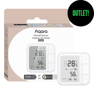 OUTLET - Aqara Climate Sensor W100 – temperatur- og fuktighetssensor med LCD-skjerm, Zigbee, Thread og Matter