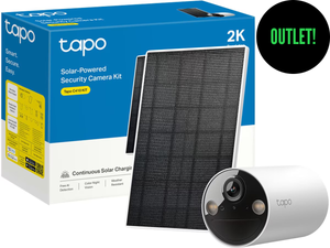 OUTLET - TP-Link Tapo C410 KIT solcelledrevet overvåkningskamera – 2K 3MP, Tapo A201 solcellepanel, IP65