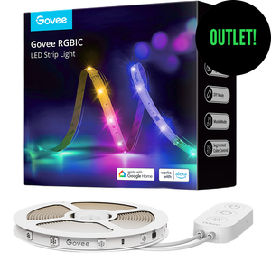 OUTLET - Govee RGBIC LED Strip Light 10 m – Smart LED-lysstripe med WiFi, Bluetooth og stemmestyring