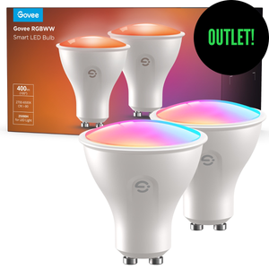 OUTLET - Govee GU10 RGBWW smartpære 2-pakning – Wi-Fi, Bluetooth, 400 lm og justerbart hvitt lys