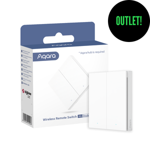 OUTLET - Aqara Wireless Remote Switch H1 Double Rocker trådløs bryter – Zigbee 3.0, 2 knapper og CR2450-batteri