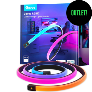 OUTLET - Govee Neon Rope Light for Desk 3  m smart skrivebordslys - RGBICW, Wi-Fi, Bluetooth, DreamView og musikkmodus