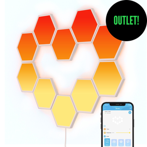 OUTLET - Govee Glide Hexa Light Panels 10-pack smart lyspaneler – RGBIC, Wi-Fi, Bluetooth og musikkmodus