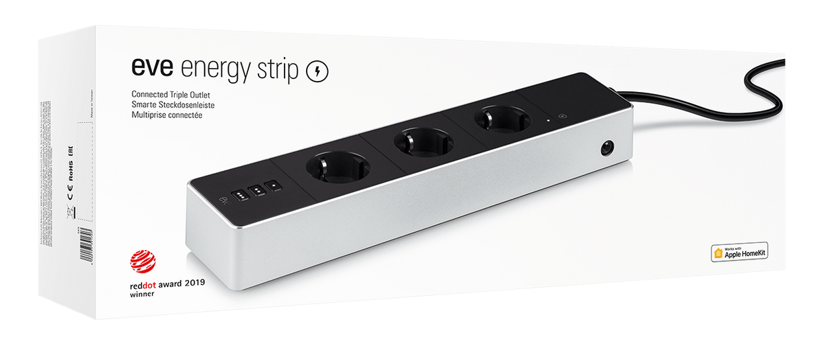 Eve Energy Strip er et smart grenuttak som lar deg styre flere elektriske enheter, overvåke strømforbruk og øke sikkerheten i smarthuset.
