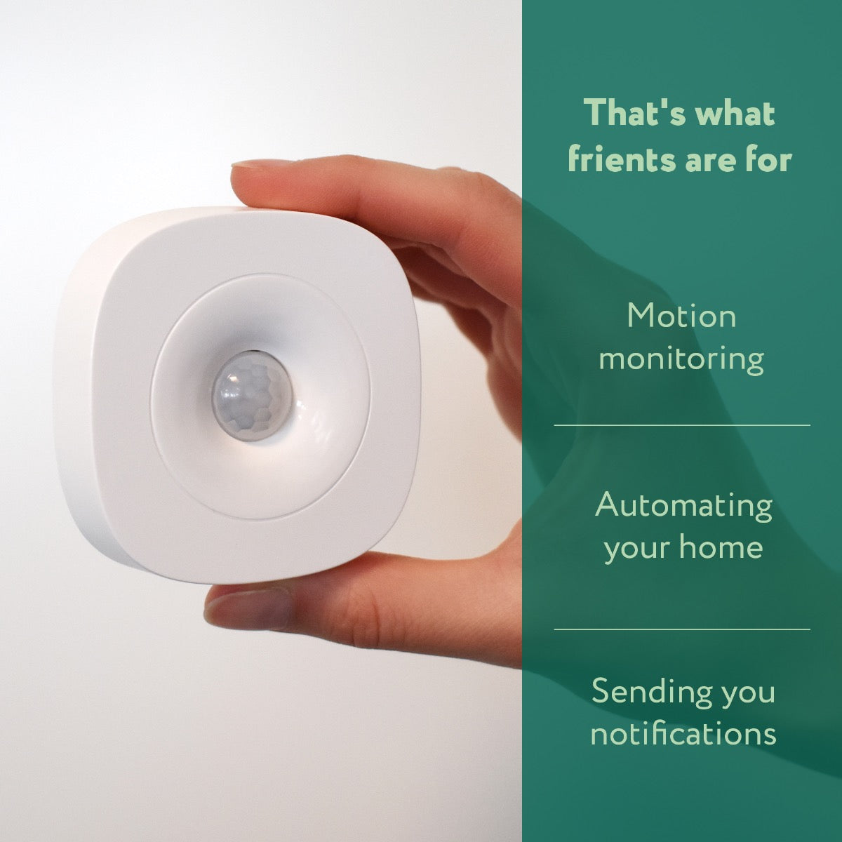 Smart bevegelsessensor med Zigbee som registrerer aktivitet og kan styre lys, varslinger og automatiseringer.