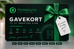 Kjøp elektronisk gavekort til smarthus og teknologi hos Homesync. Velg mellom 100 og 5000 kr og la mottakeren finne sin perfekte smarthusgave.