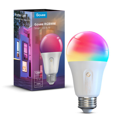 Govee E27 RGBWW smartpære 1200 lm - Wi-Fi, Bluetooth, 12 W og justerbart hvitt lys