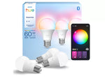 Smartpærer E27 med millioner av farger og justerbart hvitt lys. Styr lyset med app, Bluetooth eller Hue Bridge.