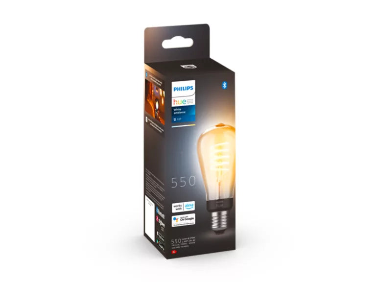 Filament smartpære med Edison-design og justerbart hvitt lys. Perfekt når du vil kombinere stil og smart belysning.