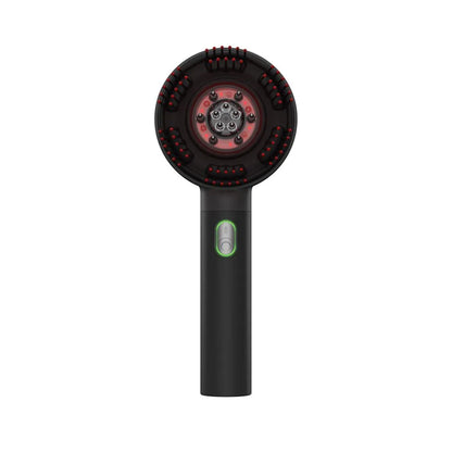 RENPHO LED Scalp Massager WMC01 hodebunnsmassasjeapparat med LED-lys og serumbeholder, svart