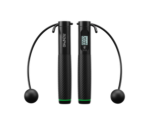 RENPHO Smart Jump Rope med Bluetooth, LCD-skjerm og 3 treningsmoduser. Tren med eller uten tau og følg aktiviteten i RENPHO Health-appen. Kjøp hos Homesync.