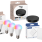 Aqara Smart belysning startpakke med 3 RGB CCT lyspærer og trådløs bryter