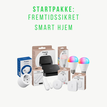 Aqara Fremtidssikret smart hjem startpakke – Matter, Thread, Zigbee, smartlys og sensorer