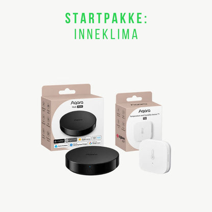 Aqara Inneklima startpakke – Hub M200 og Temperature and Humidity Sensor T1