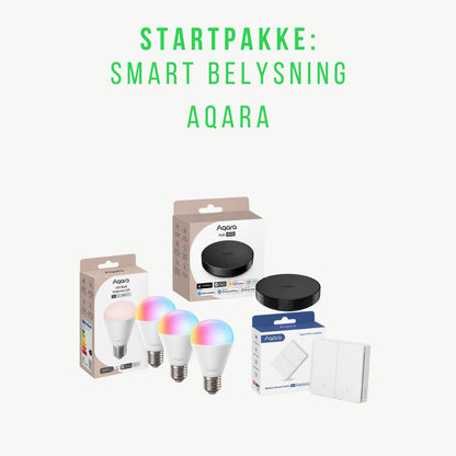 Aqara Smart belysning startpakke med 3 RGB CCT lyspærer og trådløs bryter