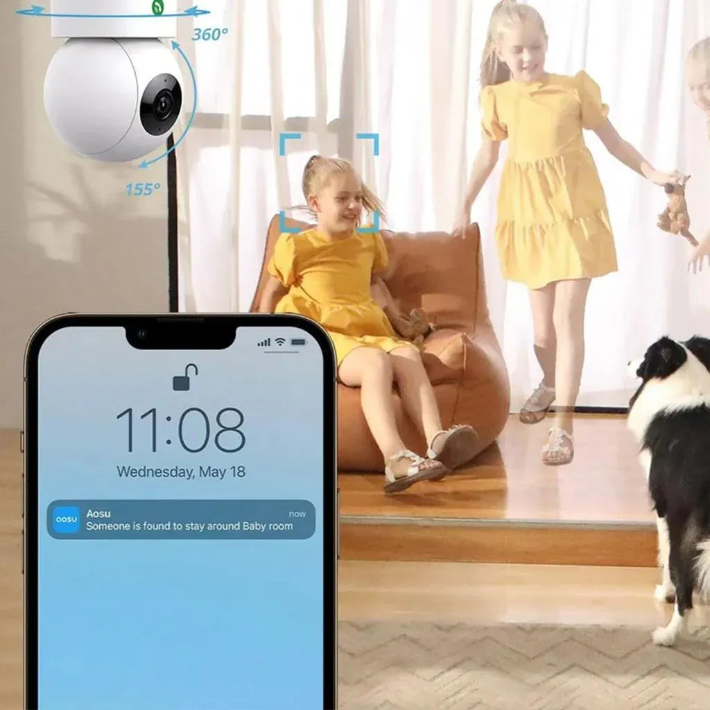 Innendørs overvåkingskamera med app AOSU
