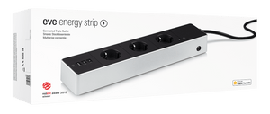 Eve Energy Strip smart strømskinne – 3 uttak, Apple HomeKit, Wi-Fi og energimåling