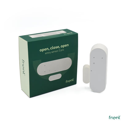 Frient Entry Sensor 2 Pro dør- og vindussensor – Zigbee 3.0, magnetkontakt og temperaturmåling